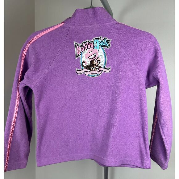 Vintage Bobby Jack Sweatshirt Jrs XS 1/4 ZIP Monkey Purple Bubble Gum Y2K - Picture 6 of 6